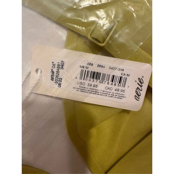 Size M aerie SMOOTHEZ Mesh Bralette in Yellow - Picture 5 of 8